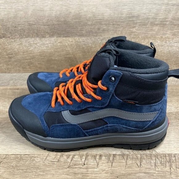 VANS UltraRange Exo Hi MTE-1 Dress Blues Black Orange Mens 7 Womens 8.5 NEW - Picture 4 of 13